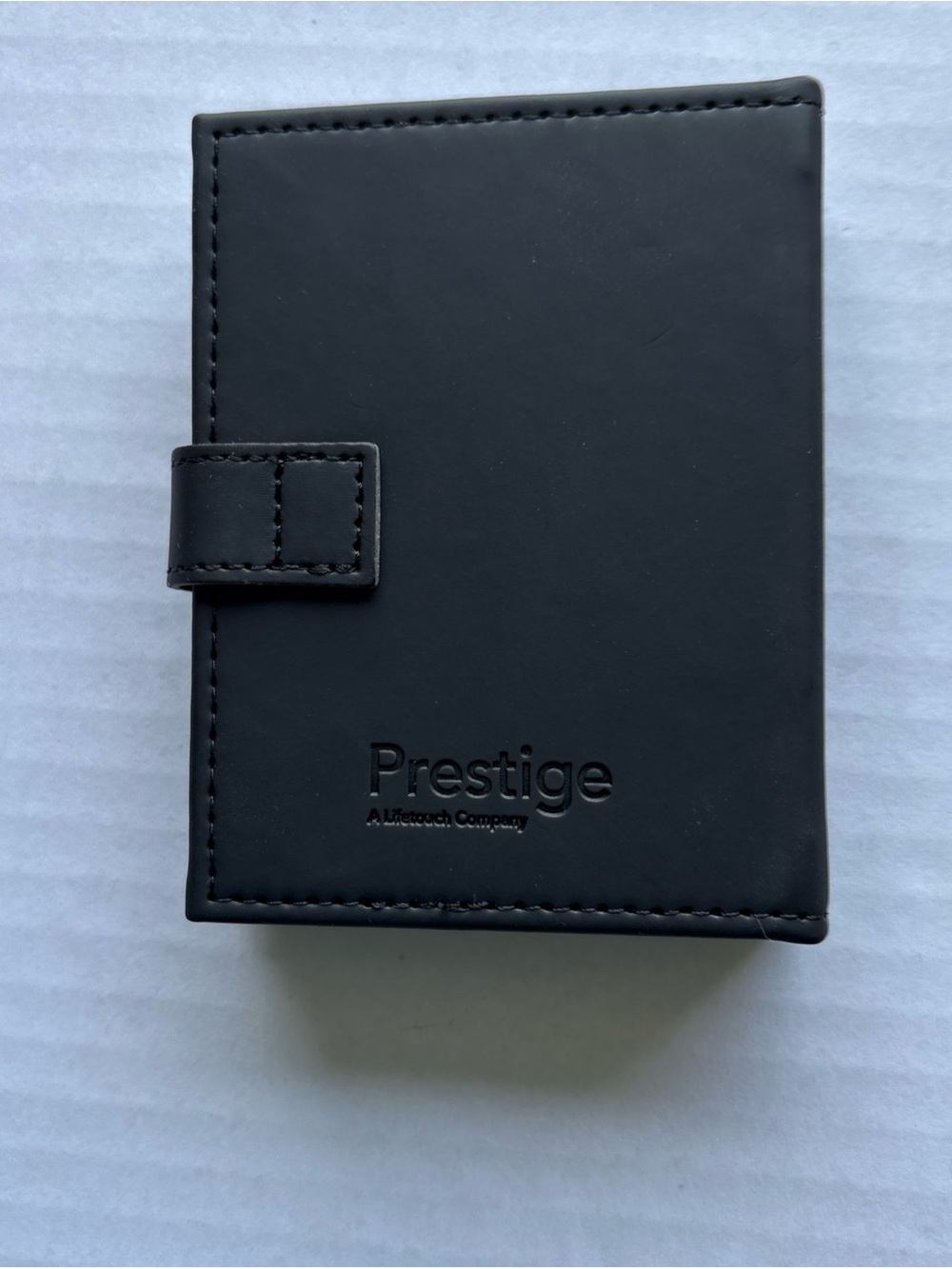 Prestige Black Leather Card & Photo Holder for Men